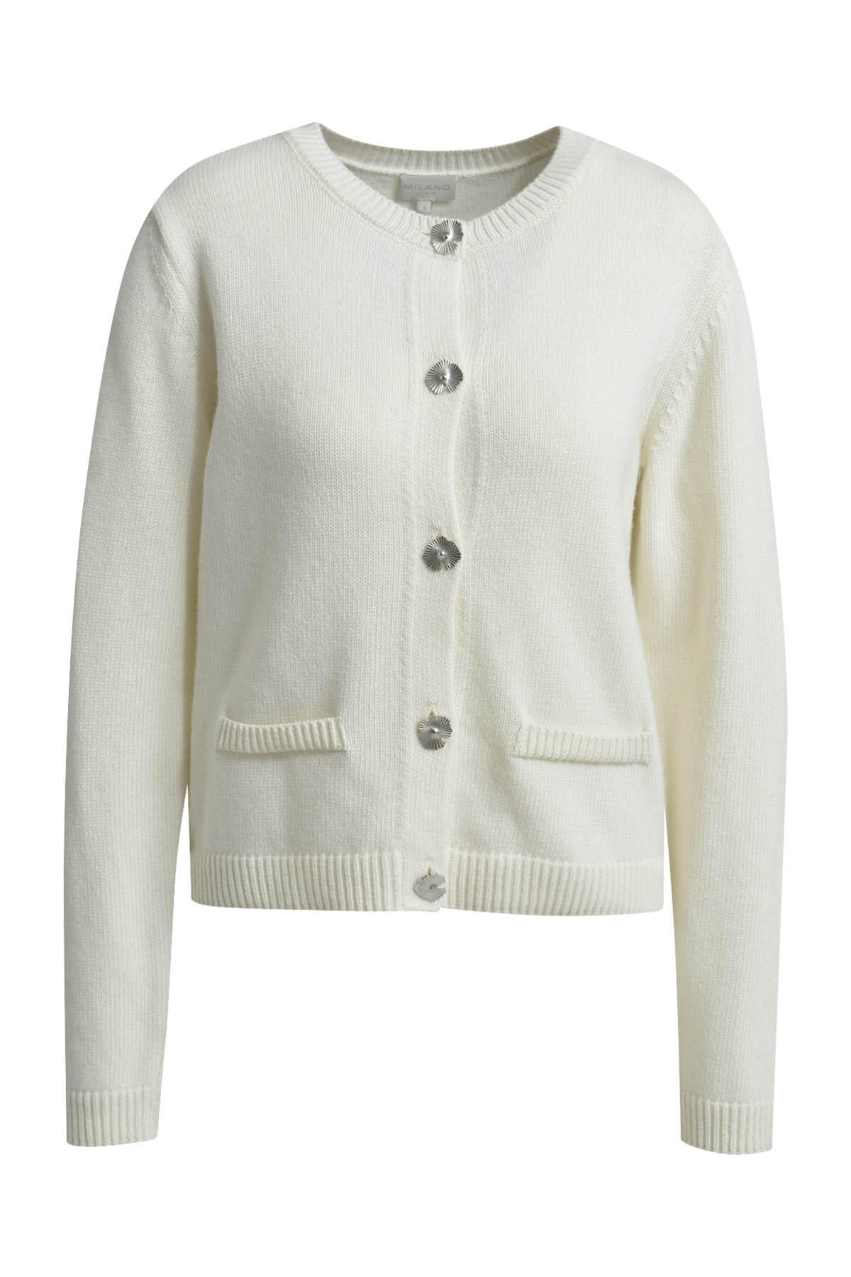 Milano Italy - 1/1 sleeve Cardigan with button placket and round neck - Gr. - L von Milano Italy