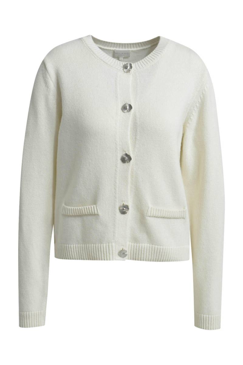 Milano Italy - 1/1 sleeve Cardigan with button placket and round neck - Gr. - L von Milano Italy