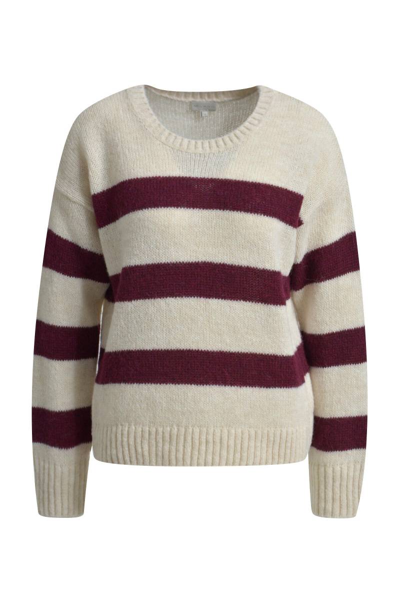 Milano Italy - 1/1 sleeve Pullover with oversized shoulders and normal fit vino print - Gr. - S von Milano Italy