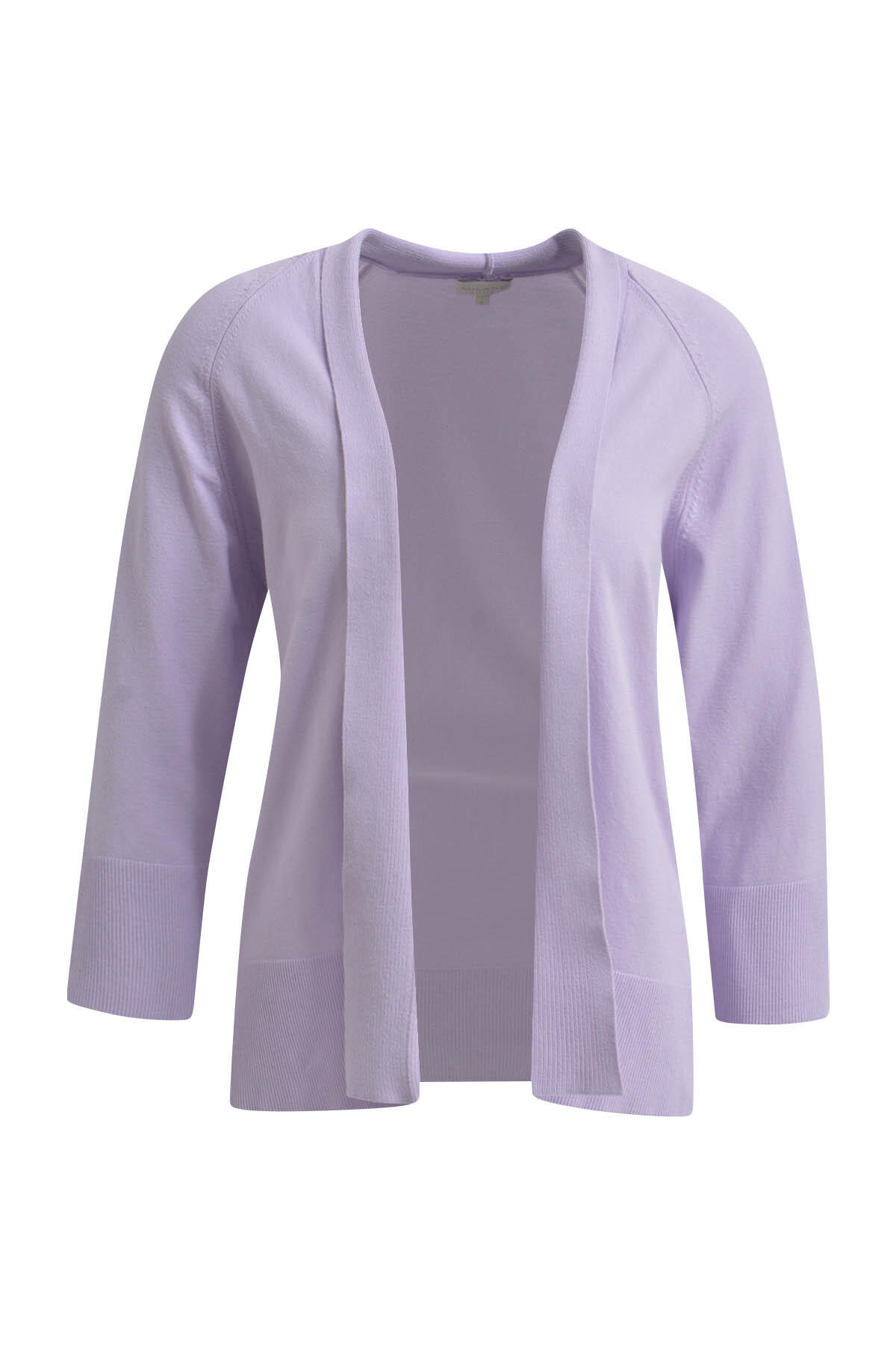 Milano Italy - 3/4 sleeve cardigan with open front and wide fit violet - Gr. - M von Milano Italy