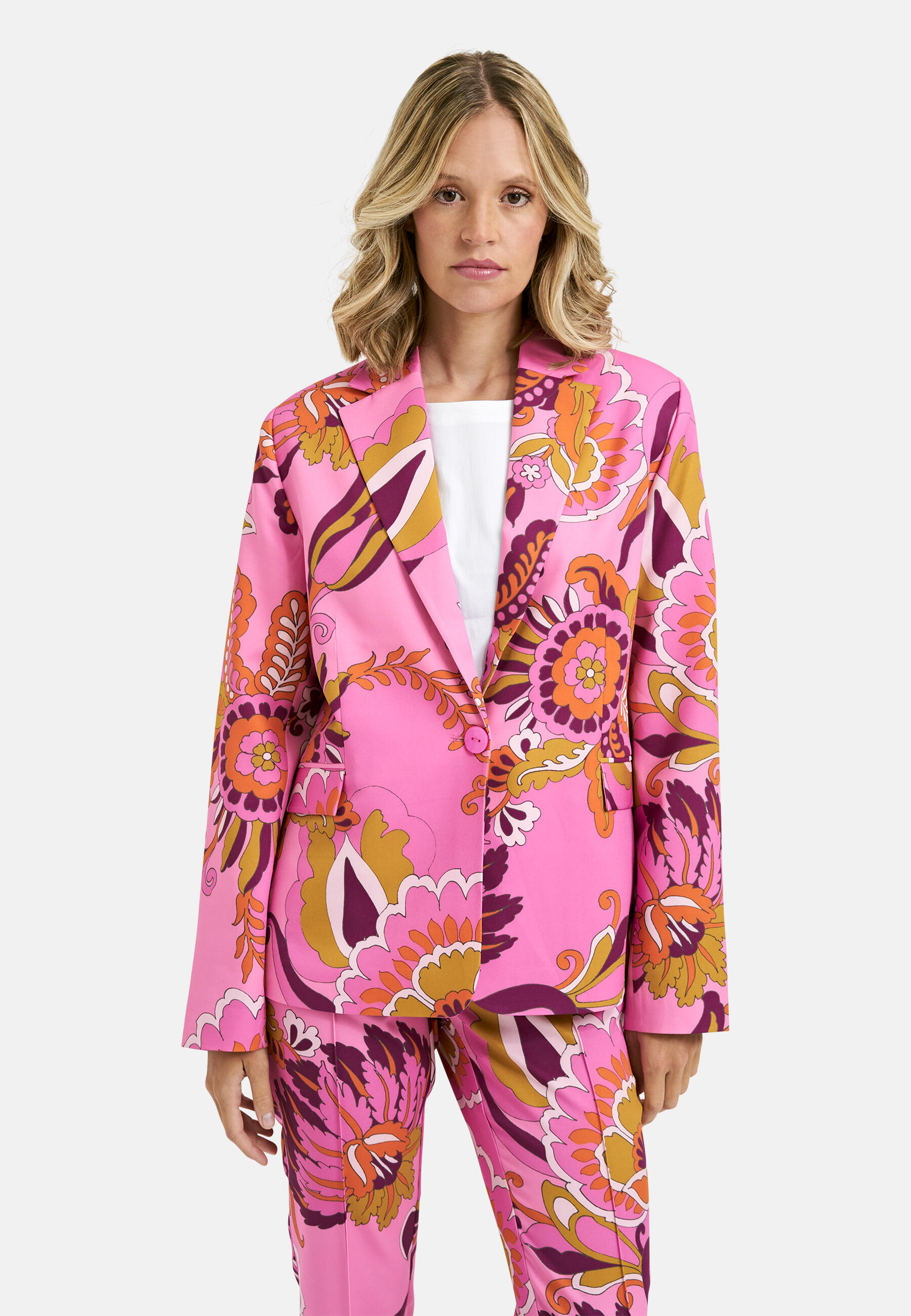 Milano Italy - Blazer w collar and lapel, flap pockets and one button closure - Gr. - 34 von Milano Italy