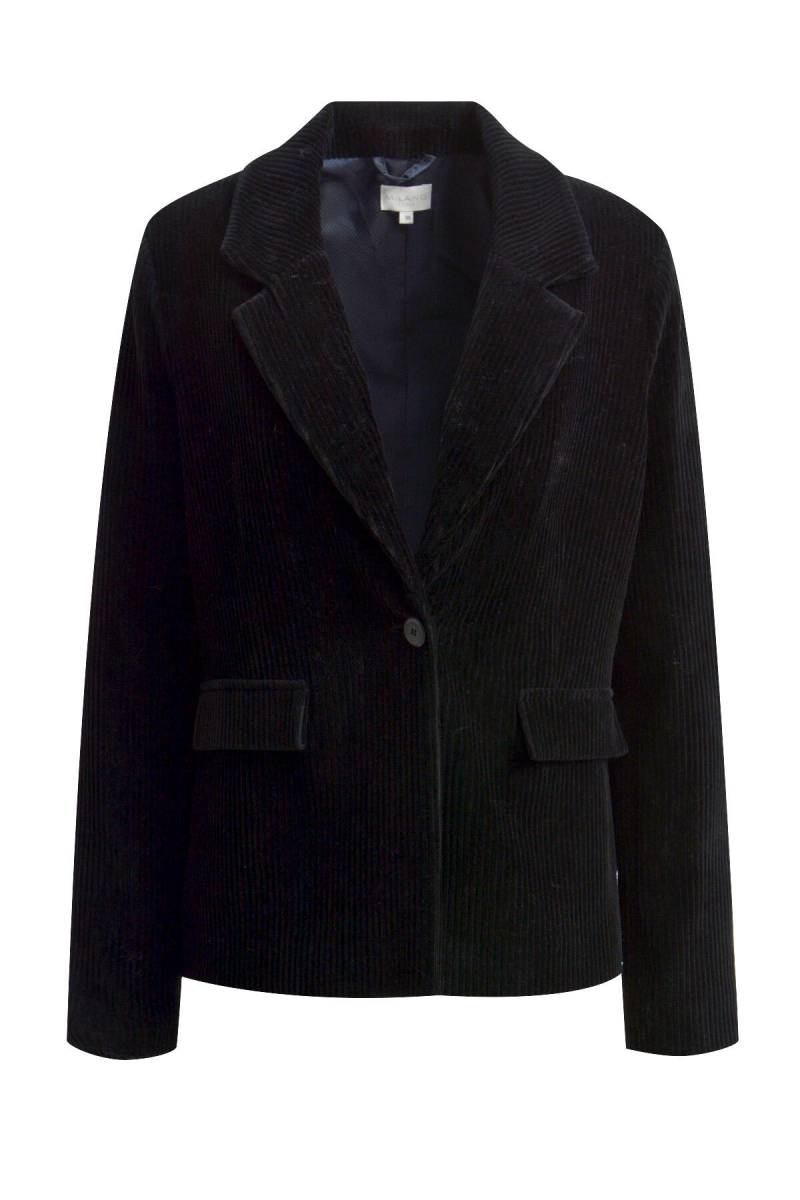 Milano Italy - Blazer w collar and lapel, flap pockets and one button closure black - Gr. - 38 von Milano Italy
