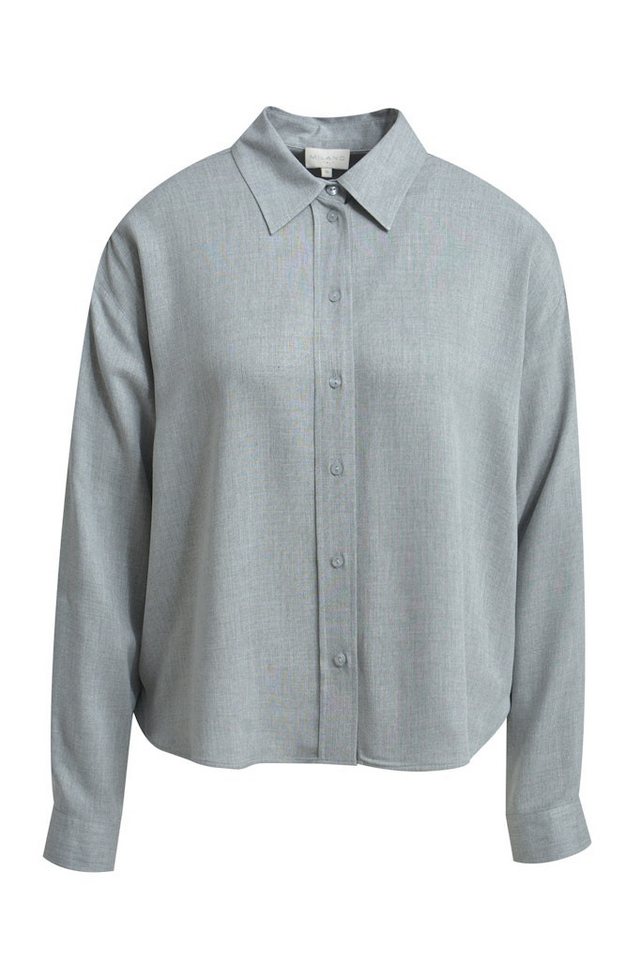 Milano Italy Blusentop OVERSIZED BLOUSE W/ COLLAR HALF PLA von Milano Italy