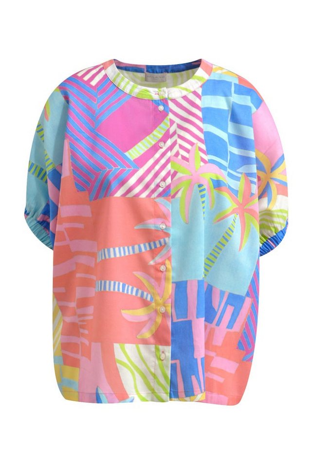 Milano Italy Blusentop OVERSIZED BLOUSE W NECKPANEL PLACKE von Milano Italy