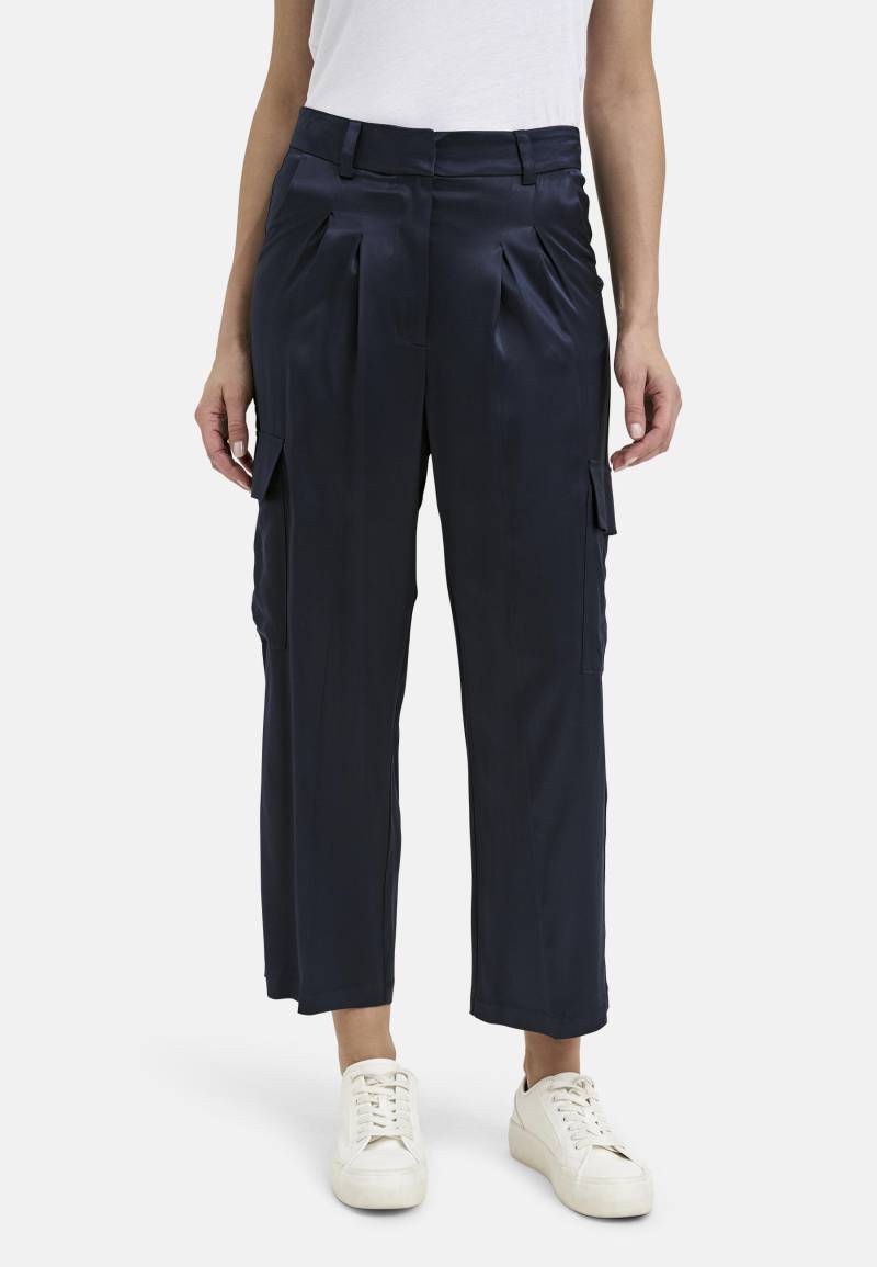 Milano Italy - Cargo pants w hook and eye, pleats and french pockets navy - Gr. - 38 von Milano Italy