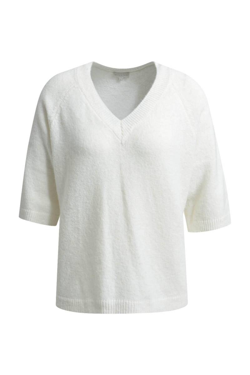 Milano Italy - Loose fit v-neck pullover with 1/2 sleeves offwhite - Gr. - S von Milano Italy