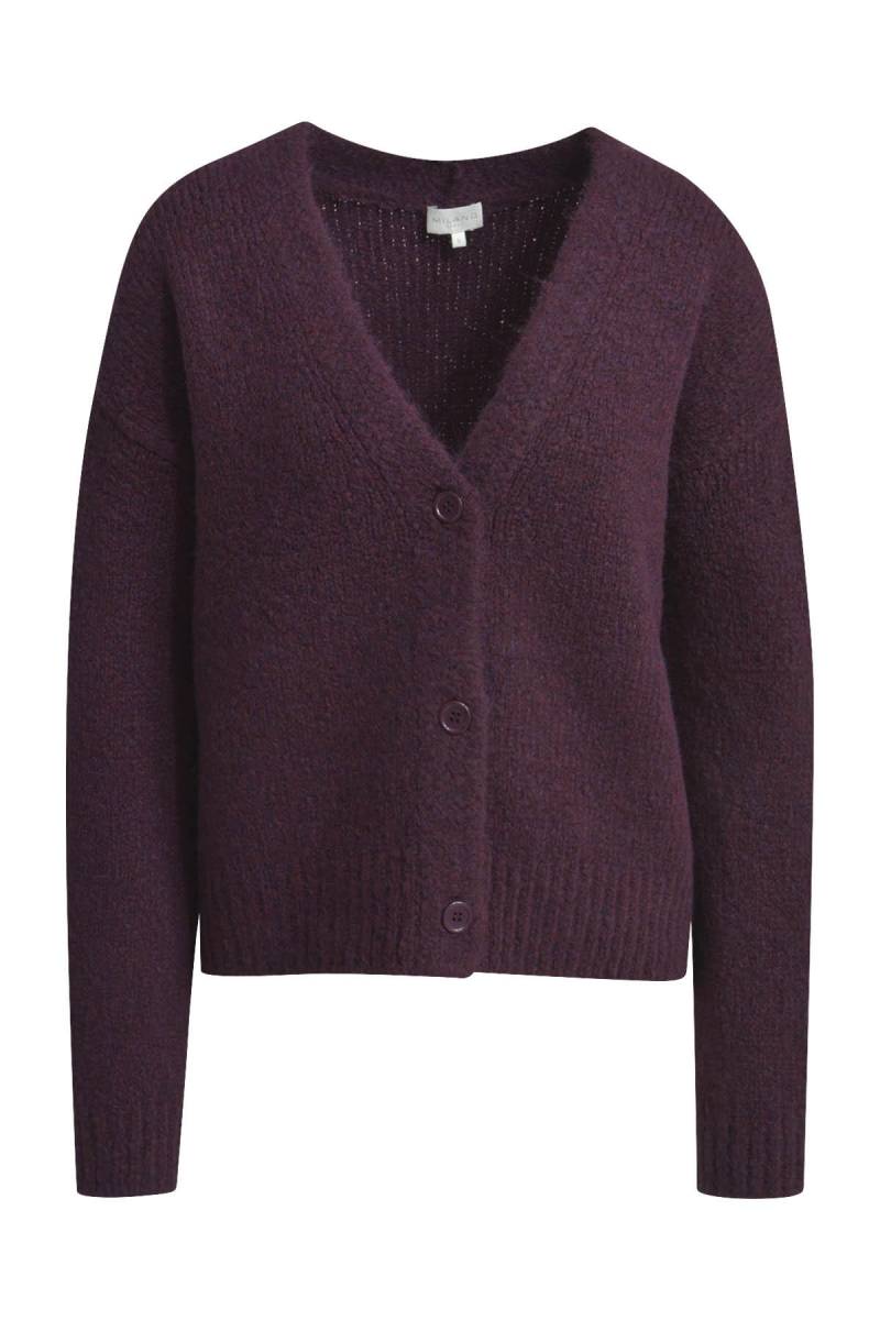 Milano Italy - Normal fitted Cardigan with 1/1 sleeves and button placket vino - Gr. - XS von Milano Italy