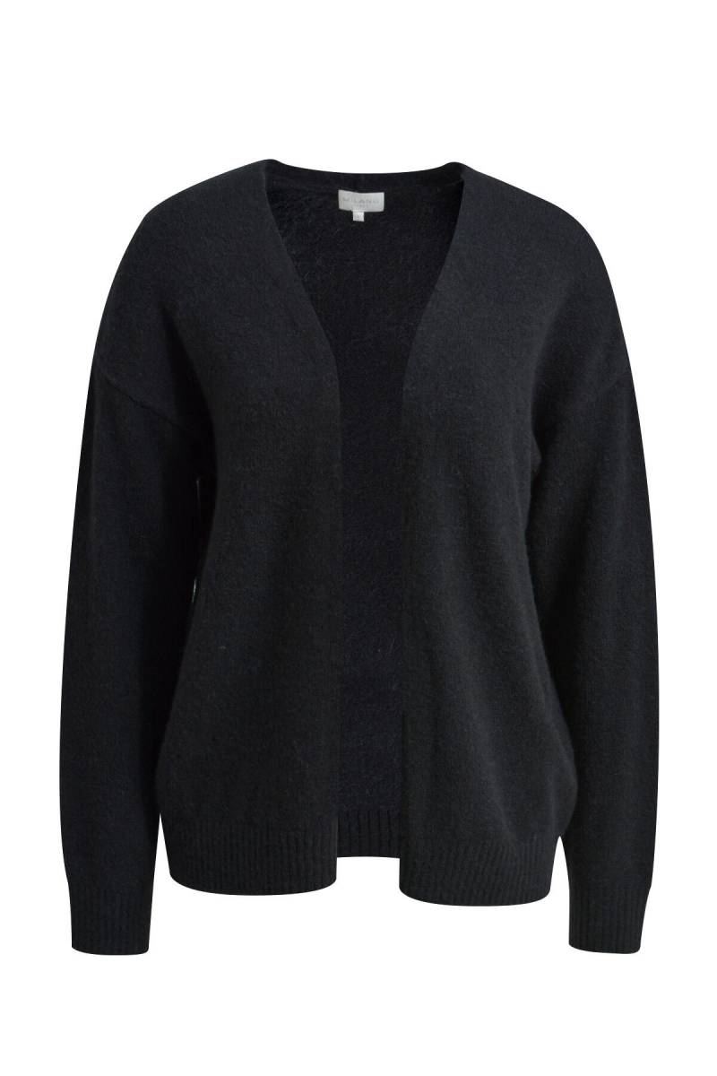 Milano Italy - Open Cardigan with oversized shoulders and 1/1 sleeves black - Gr. - L von Milano Italy