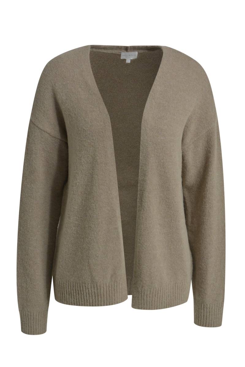 Milano Italy - Open Cardigan with oversized shoulders and 1/1 sleeves mink - Gr. - S von Milano Italy