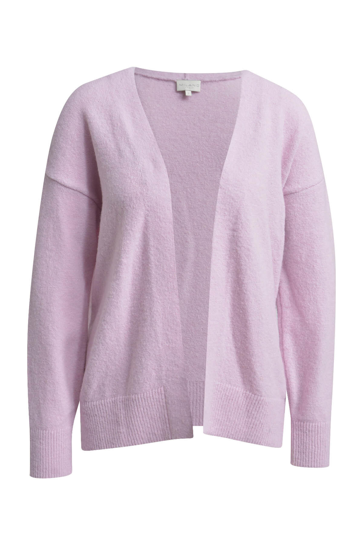 Milano Italy - Open Cardigan with oversized shoulders and 1/1 sleeves soft pink - Gr. - XL von Milano Italy
