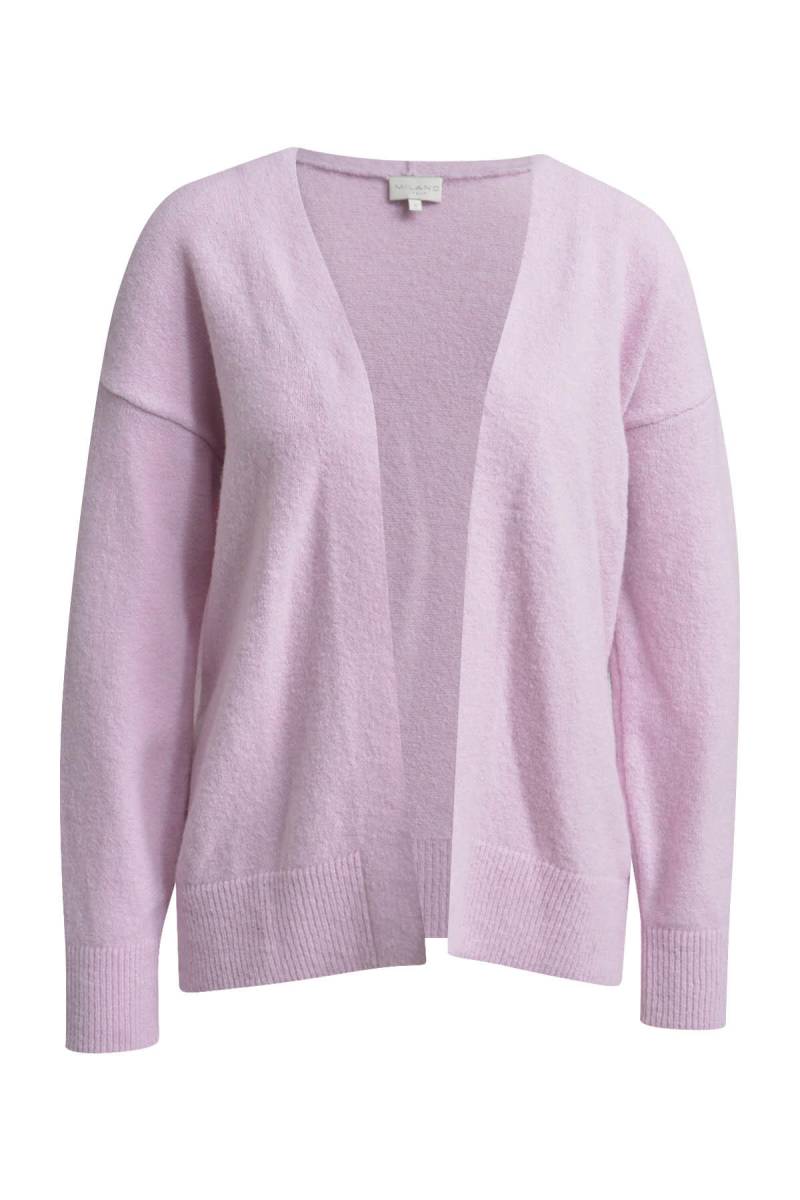 Milano Italy - Open Cardigan with oversized shoulders and 1/1 sleeves soft pink - Gr. - XL von Milano Italy