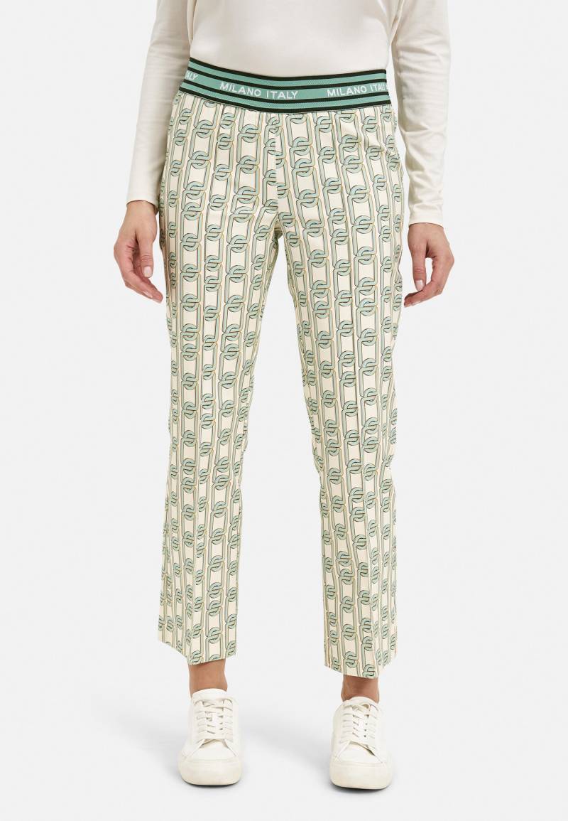 Milano Italy - Pants with elastic waistband, pin tucks at frontlegs and kickflar - Gr. - 44 von Milano Italy