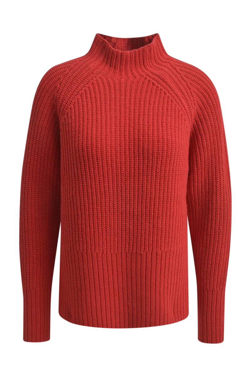 Milano Italy - Ribbed Pullover w turtleneck, 1/1 raglan sleeves ruby - Gr. - L von Milano Italy