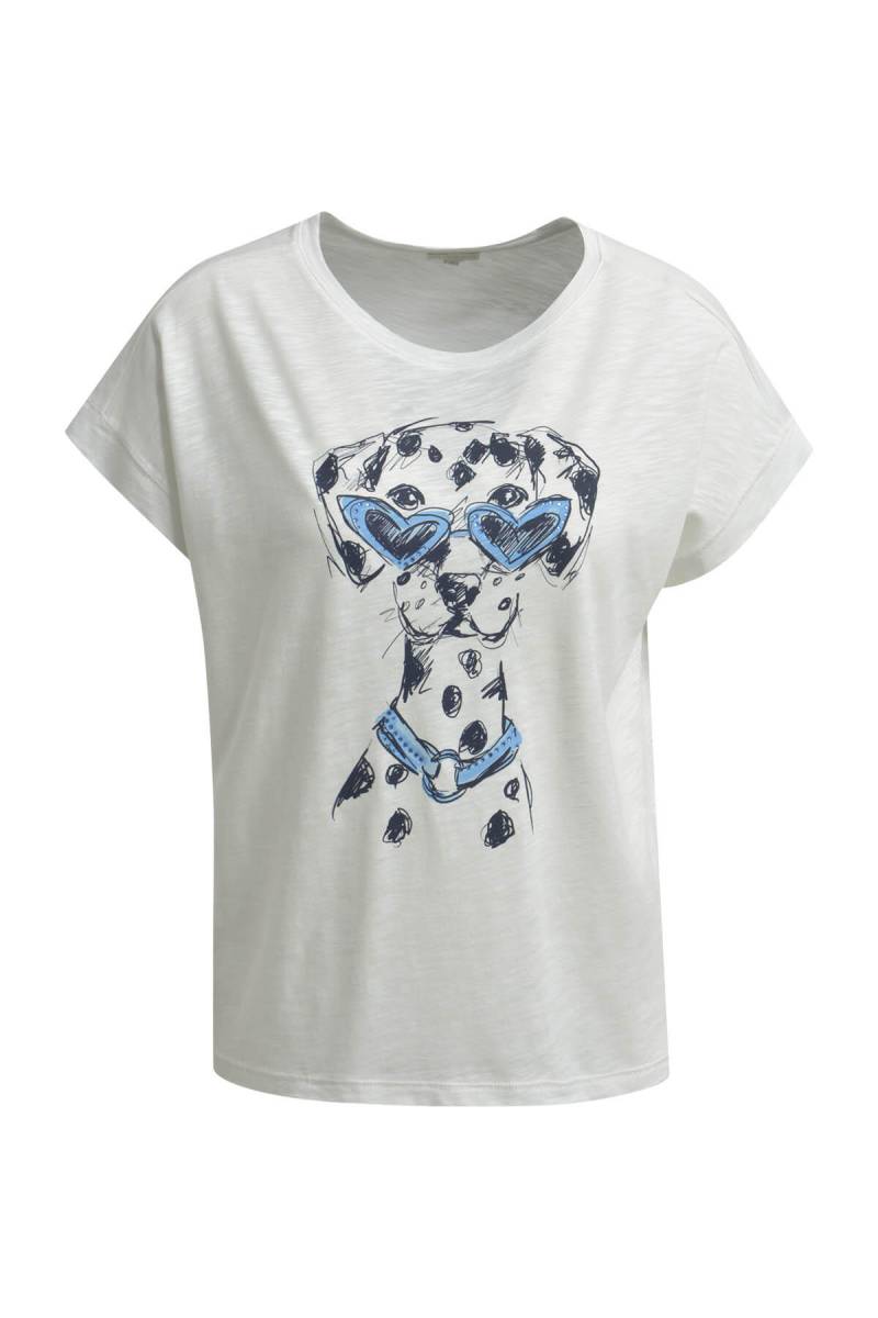 Milano Italy - Shirt w roundneck + oversized shoulder offwhite - Gr. - L von Milano Italy