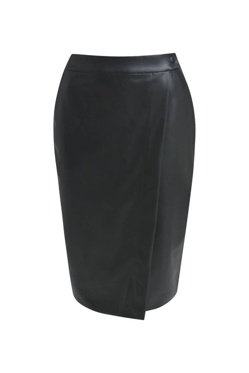 Milano Italy - fake leather fake wrap skirt black - Gr. - 40 von Milano Italy