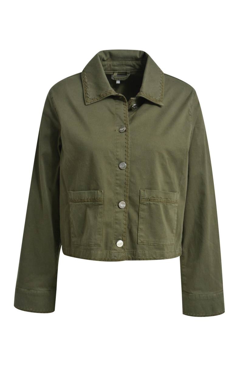 Milano Italy - jacket w/ collar & patched pockets khaki - Gr. - 38 von Milano Italy