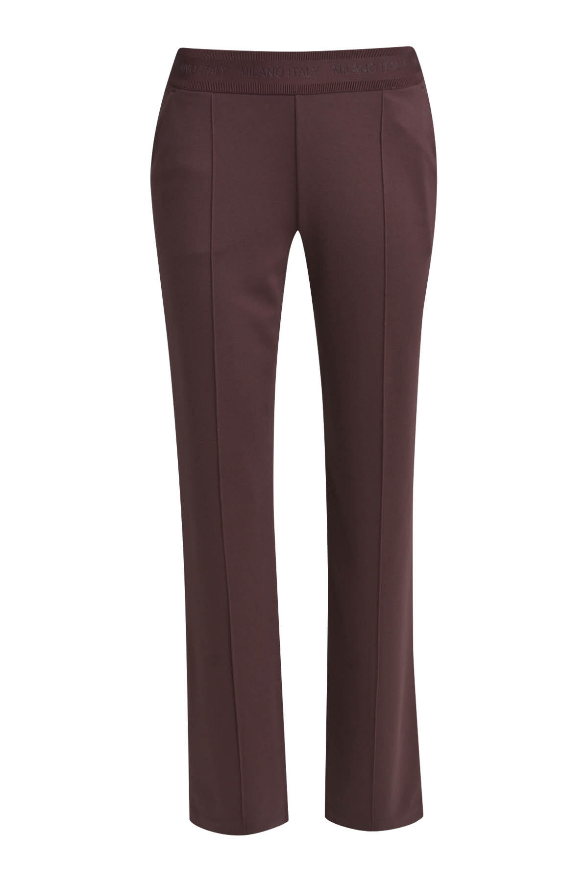 Milano Italy - jersey pants w/ elastic waistband & french pockets vino - Gr. - L von Milano Italy
