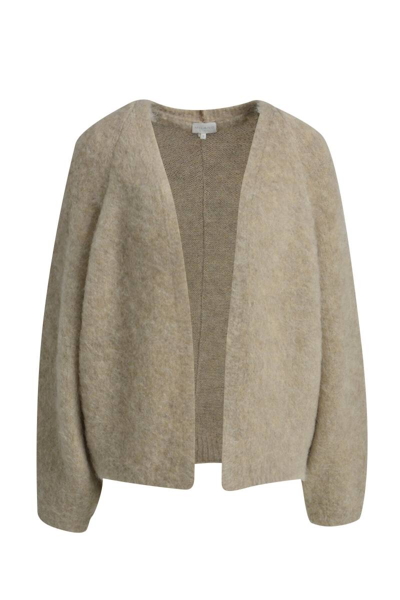 Milano Italy - open cardigan 1/1 raglan sleeve mink - Gr. - M von Milano Italy