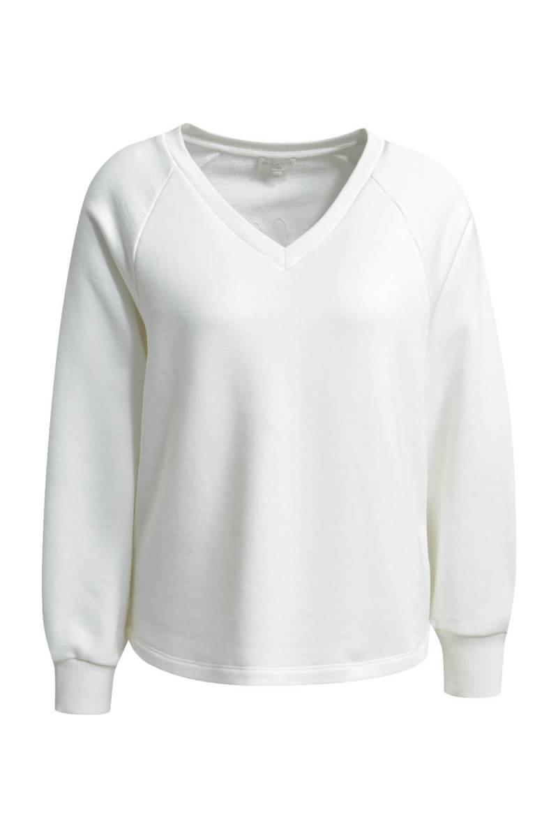 Milano Italy - raglan V-neck sweatshirt 1/1 sleeve offwhite - Gr. - M von Milano Italy