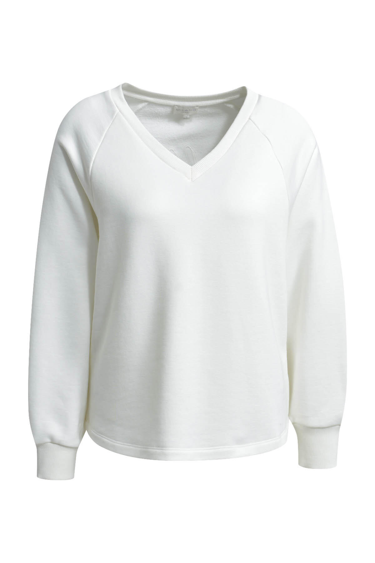 Milano Italy - raglan V-neck sweatshirt 1/1 sleeve offwhite - Gr. - XL von Milano Italy