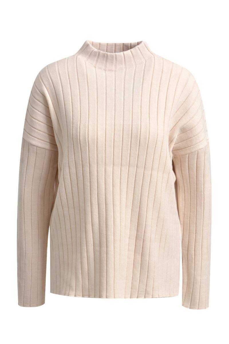Milano Italy - ribbed Pullover with stand up collar + 1/1 sleeves - Gr. - M von Milano Italy
