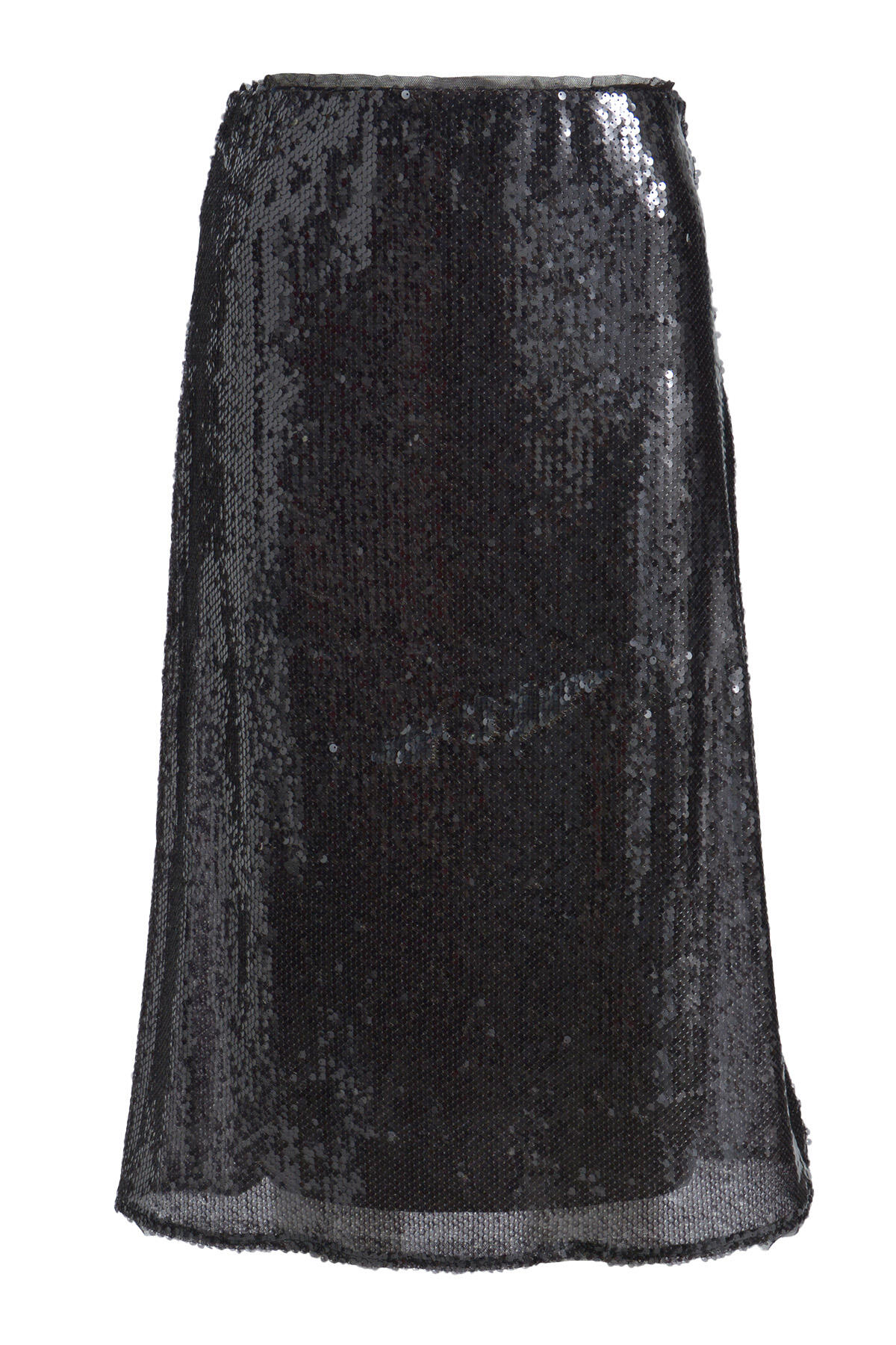 Milano Italy - sequin skirt w/ elastic waistband mocca - Gr. - 36 von Milano Italy