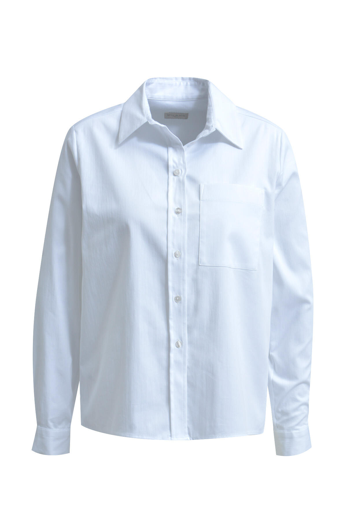 Milano Italy - shirt blouse w/ chest pocket 1/1 sleeve white - Gr. - 42 von Milano Italy