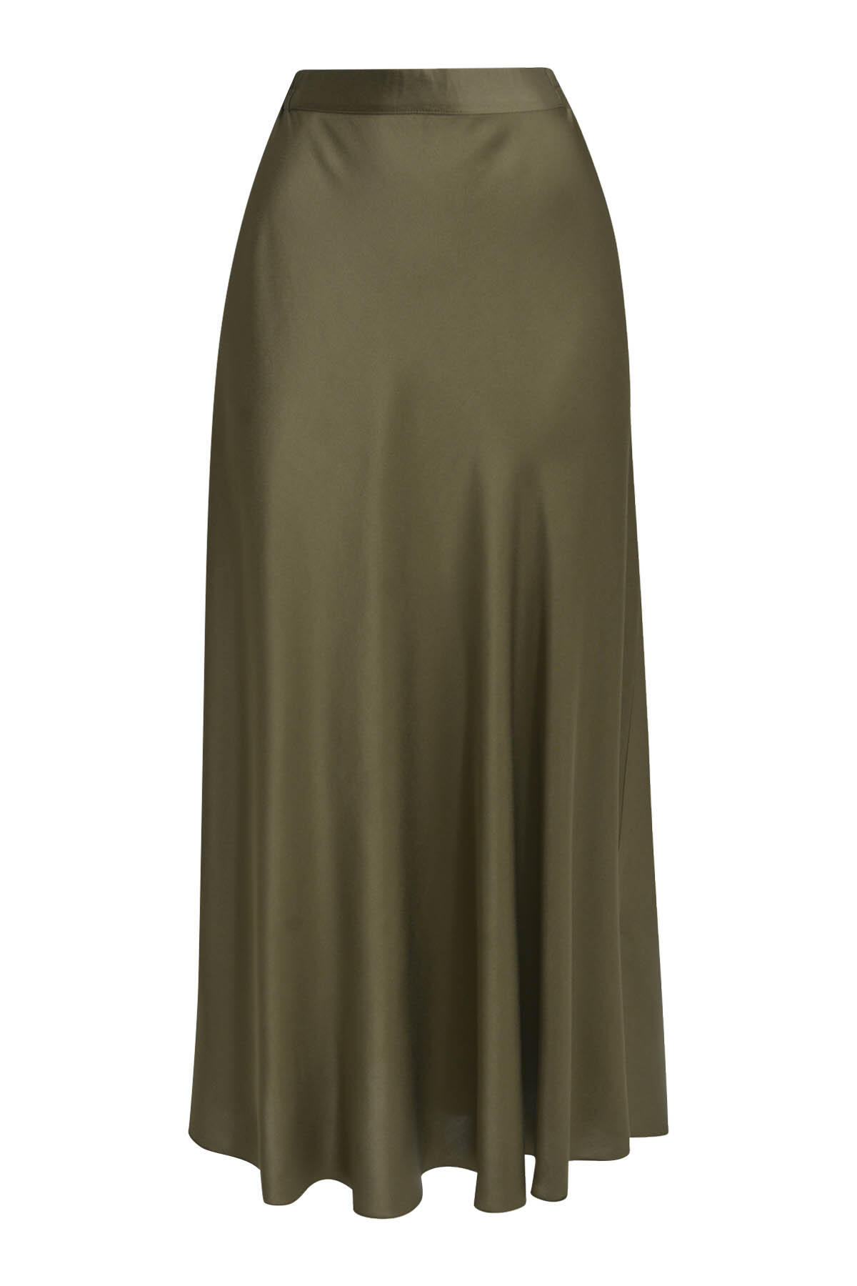 Milano Italy - skirt w/ elastic waistband at back khaki - Gr. - 38 von Milano Italy