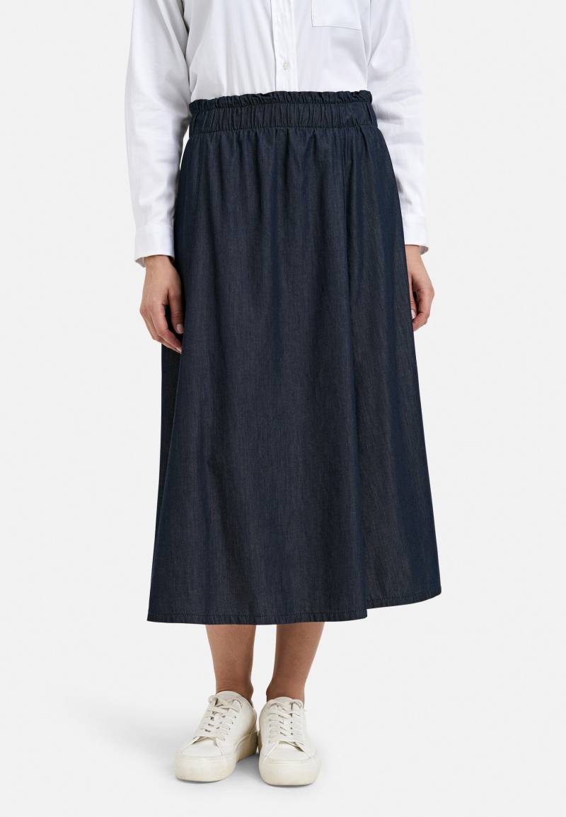 Milano Italy - wide skirt w elastic waist and dividing seams dark denim - Gr. - 38 von Milano Italy
