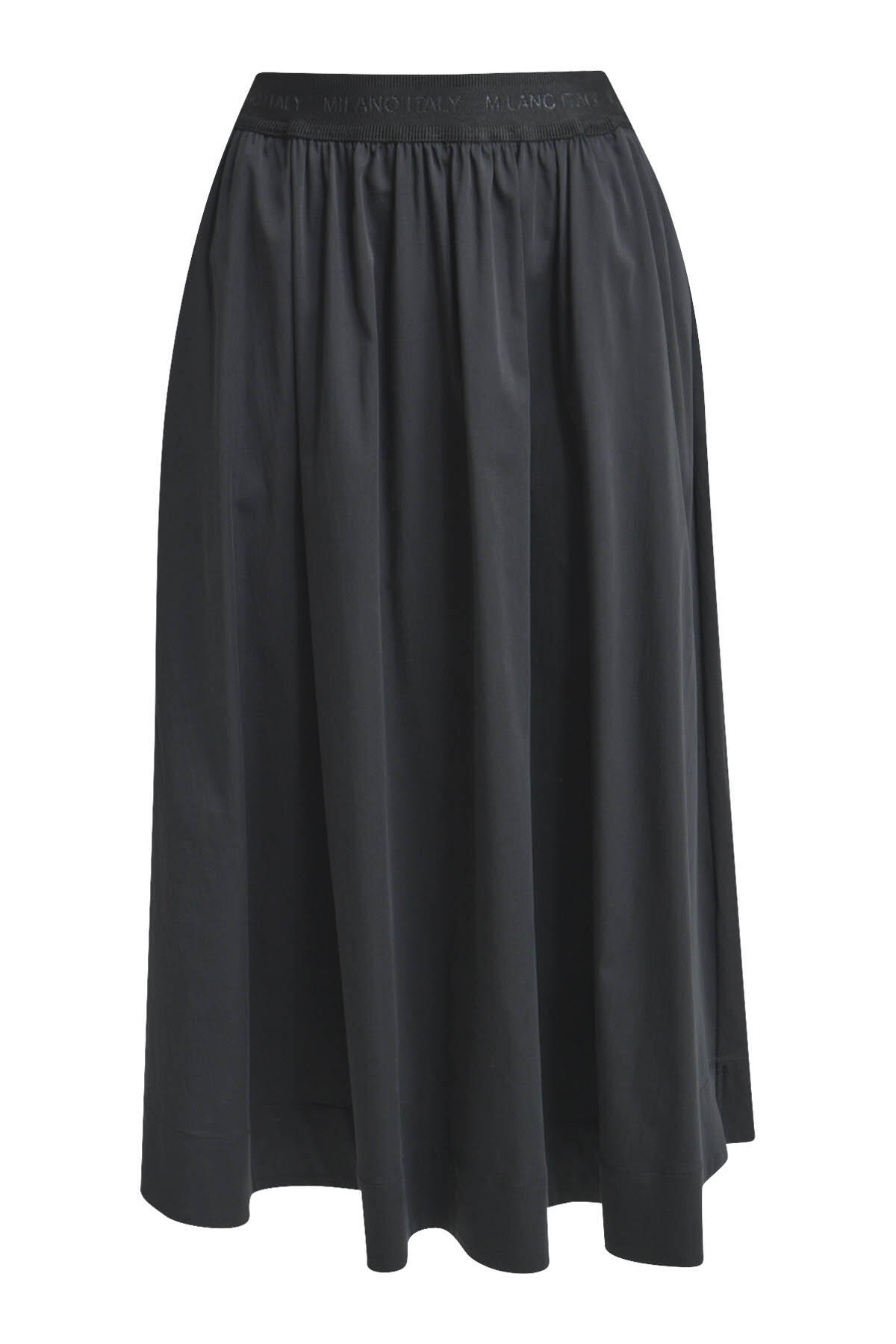 Milano Italy - wide skirt with elastic, french pockets black - Gr. - 34 von Milano Italy