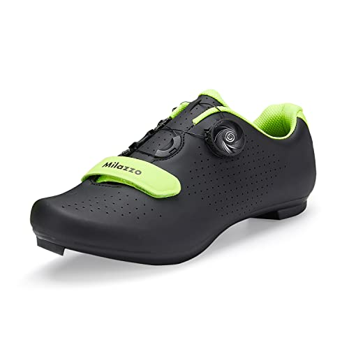 Milazzo Fahrradschuhe, Rennradschuhe für Herren, Rennrad MTB Radschuhe, Mountainbike Sneaker, Atmungsaktive Peloton Schuhen Radsportschuhe Kompatibe Look SPD SPD-SL Delta Lock Pedal Reitschuhe von Milazzo