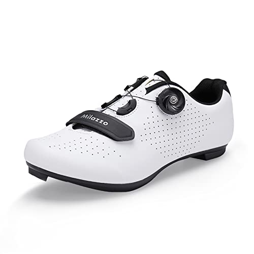 Milazzo Fahrradschuhe, Rennradschuhe für Herren, Rennrad MTB Radschuhe, Mountainbike Sneaker, Atmungsaktive Peloton Schuhen Radsportschuhe Kompatibe Look SPD SPD-SL Delta Lock Pedal Reitschuhe von Milazzo