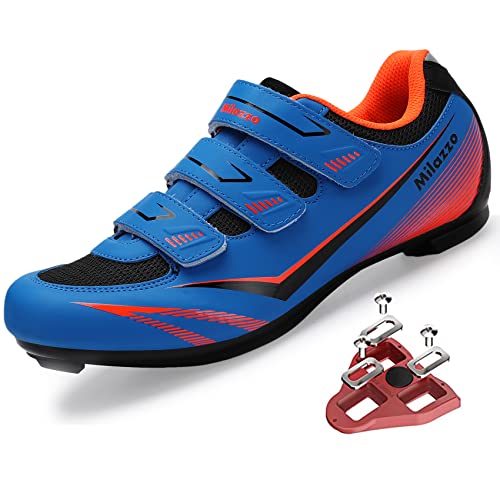 Milazzo Fahrradschuhe, Rennradschuhe für Herren, Rennrad MTB Radschuhe,Knit Mountainbike Sneaker, Atmungsaktive Peloton Schuhen Radsportschuhe Kompatibe Look SPD SPD-SL Delta Lock Pedal Reitschuhe von Milazzo