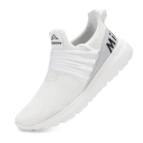 Milazzo Herren Sneaker Sportschuhe für Männer – Bequeme Laufschuhe mit Atmungsaktivem Mesh – rutschfeste Fitnessschuhe für Alltag & Training 1229AllesSchwarz 42 von Milazzo