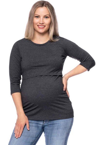 Milchshake 103 BASIC Umstands- und Stillshirt 3/4 Arm aus Bio-Baumwolle Milchshake 103 BASIC Umstands- und Stillshirt 3/4 Arm aus Bio-Baumwolle von Milchshake