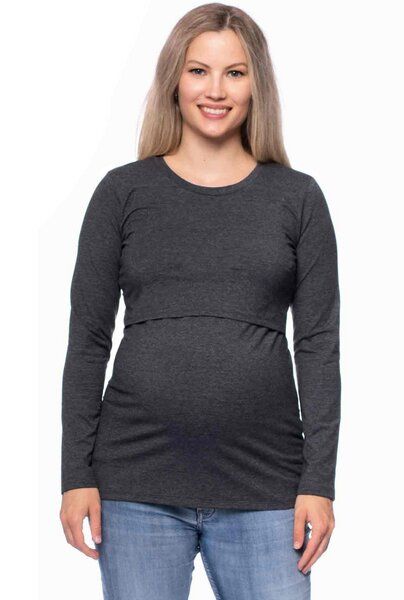 Milchshake 103 BASIC Umstands- und Stillshirt langarm aus Bio-Baumwolle Milchshake 103 BASIC Umstands- und Stillshirt langarm aus Bio-Baumwolle von Milchshake