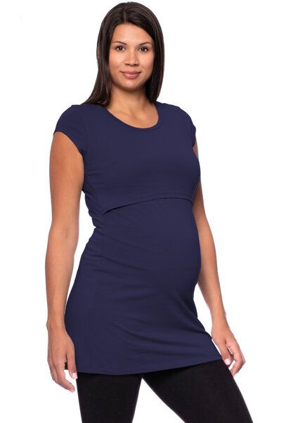 Milchshake 107 BASIC kurzarm Umstands- und Stillshirt extra lang aus Bio Baumwolle Milchshake 107 BASIC kurzarm Umstands- und Stillshirt extra lang aus Bio Baumwolle von Milchshake