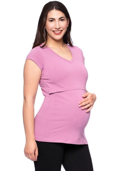 Milchshake 108 BASIC Umstands- und Stillshirt V-Neck mit kurzarm aus weicher Bio-Baumwolle Milchshake 108 BASIC Umstands- und Stillshirt V-Neck mit kurzarm aus weicher Bio-Baumwolle von Milchshake