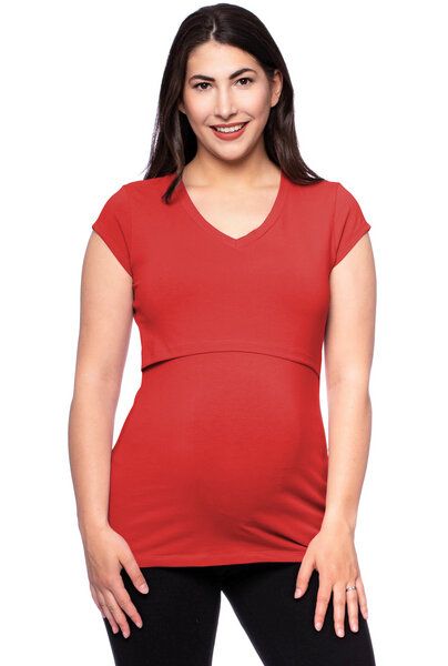 Milchshake 108 BASIC Umstands- und Stillshirt V-Neck mit kurzarm aus weicher Bio-Baumwolle Milchshake 108 BASIC Umstands- und Stillshirt V-Neck mit kurzarm aus weicher Bio-Baumwolle von Milchshake