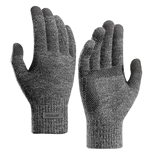 Milduall Strickhandschuhe Touchscreen, Fingerhandschuhe Winterhandschuhe Handschuhe Fäustlinge | Rutschfest und Verdickt | Ideal für Damen Herren Radfahren Outdoor, Dunkelgrau Milduall Strickhandschuhe Touchscreen, Fingerhandschuhe Winterhandschuhe Handschuhe Fäustlinge | Rutschfest und Verdickt | Ideal für Damen Herren Radfahren Outdoor, Dunkelgrau von Milduall