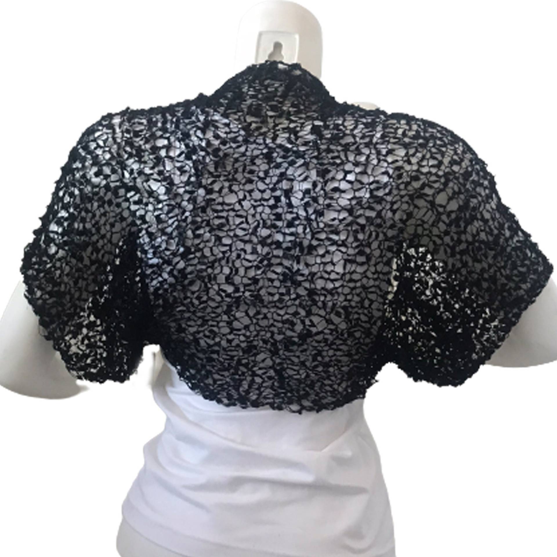Abend-Schwarz-Sommer-strickjacke, Seidige Tanzparty Bolero Shrug, Häkeln, Leicht, Locker Vertuschen Abend-Schwarz-Sommer-strickjacke, Seidige Tanzparty Bolero Shrug, Häkeln, Leicht, Locker Vertuschen von MilenaCh