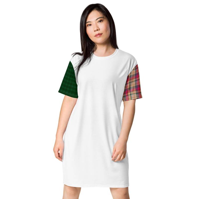 Duett Ärmel T-Shirt Kleid - Retro Karierter Stil | Vintage Inspiriertes Übergroßes von Milenecollie