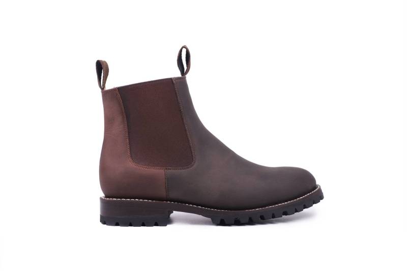 Zweifarbige Chelsea-stiefel Für Damen | Café & Mokka von MilesandLouie