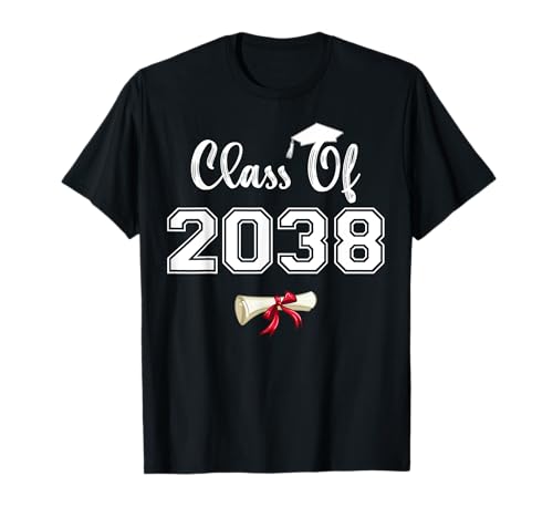 Lustiges Schulgedächtnis für Kinder von Class of 2038 „Grow with Me“ T-Shirt Lustiges Schulgedächtnis für Kinder von Class of 2038 „Grow with Me“ T-Shirt von Milestone Handprint Memory Tees