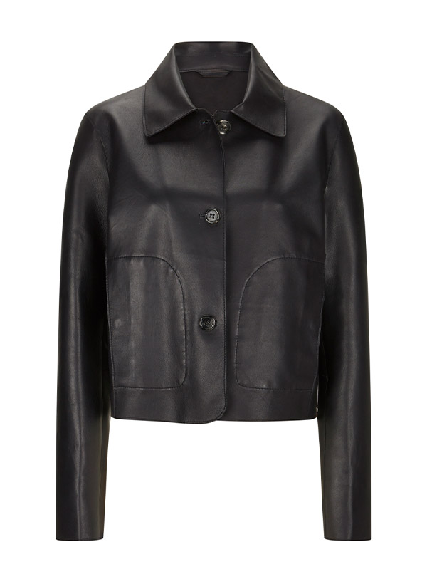 MILESTONE Damen Jacke Canna schwarz Leder,Nappaleder von Milestone