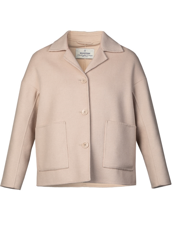 MILESTONE Damen Jacke Mayflower beige unifarben von Milestone