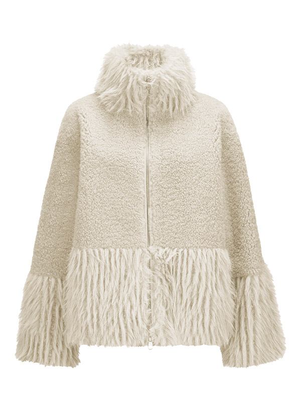 MILESTONE Damen Jacke Raya beige Kunstpelz von Milestone