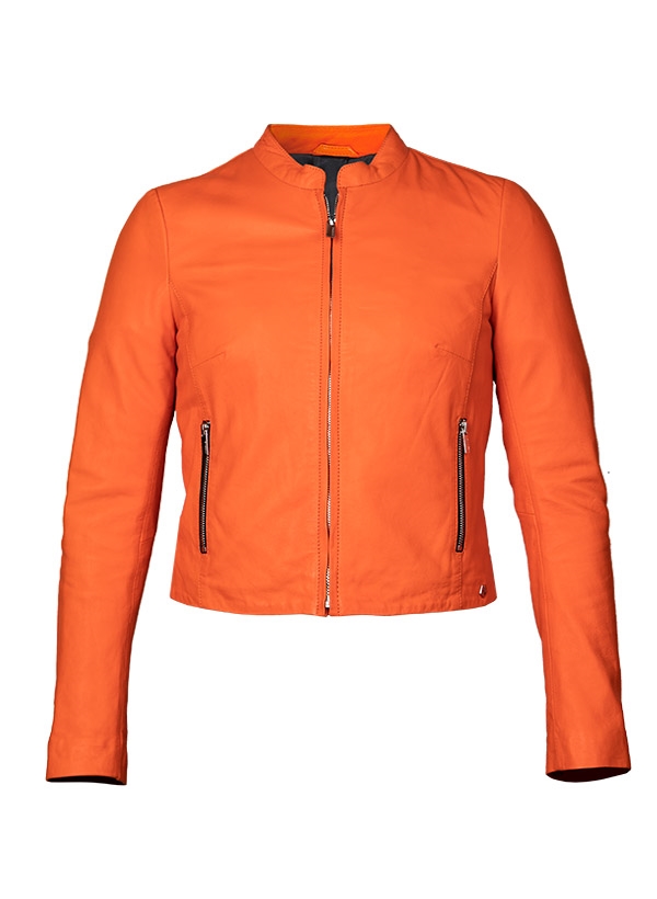 MILESTONE Damen Lederjacke Conny orange Leder unifarben von Milestone