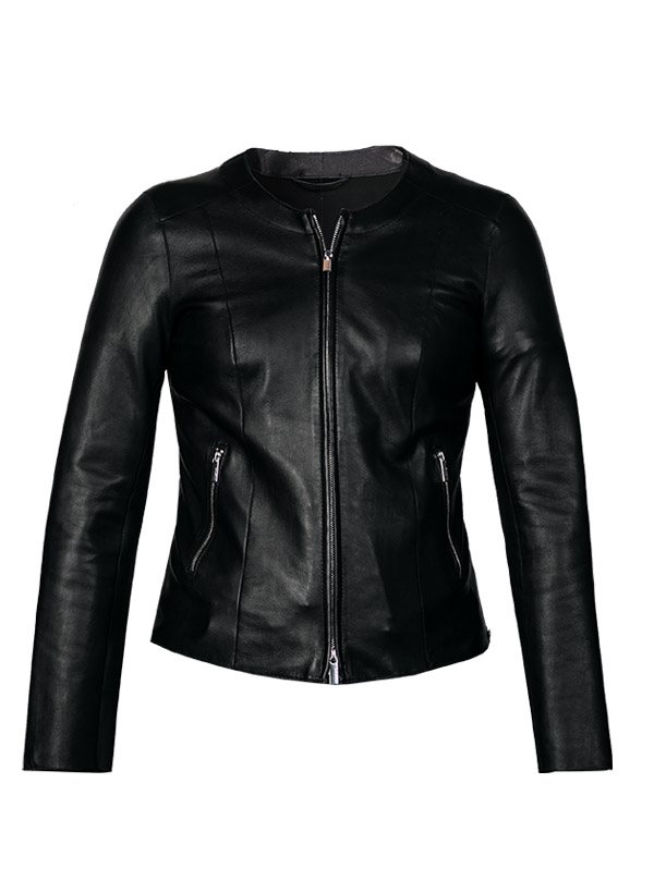 MILESTONE Damen Lederjacke Dragon schwarz Leder unifarben von Milestone