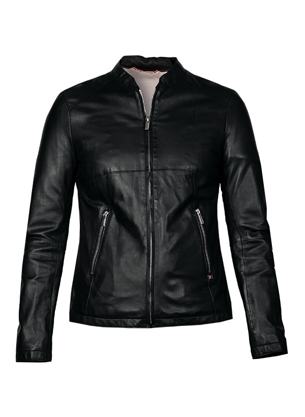 MILESTONE Damen Lederjacke Jasmine schwarz Leder unifarben von Milestone